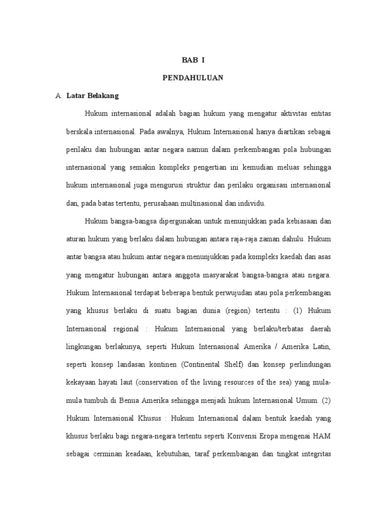 Makalah Hubungan Hukum Internasional Dan Hukum Nasional