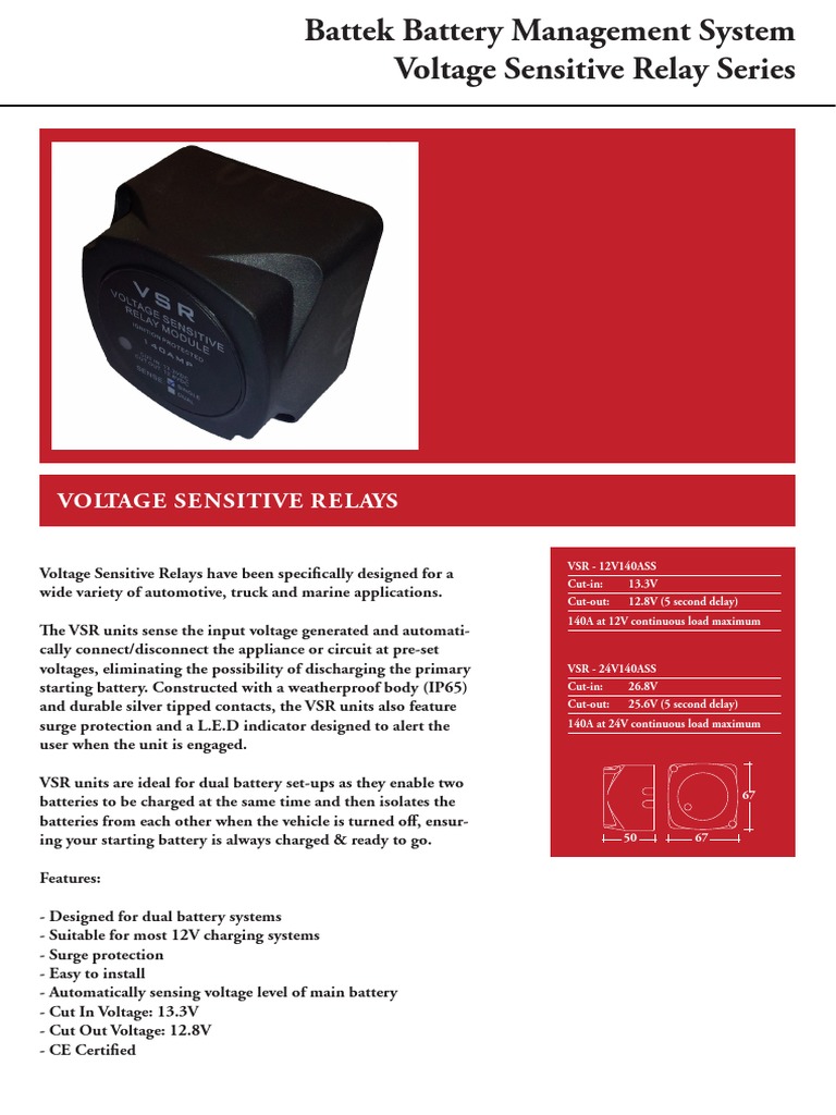 Voltage Sensitive Relay Overview | PDF