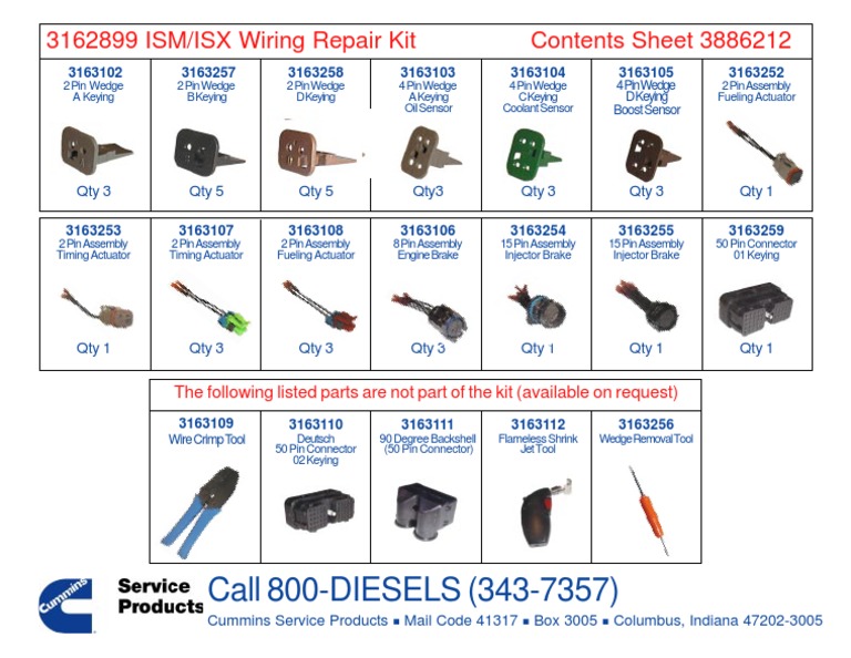 ISMIsX Wiring Repair Kit Engines Vehicles