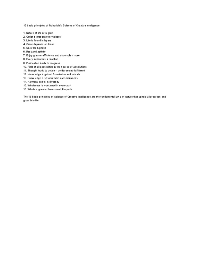 16 Basic Principles of SCI | PDF | Metaphysics | Cognitive Science