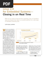 Linux 2.6 For Embedded Systems-: Closing in On Real Time