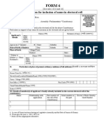 Form 6: Application For Inclusion of Name in Electoral Roll