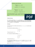 Domain, Range and Intercepts of Linear Functions and Their Inverses