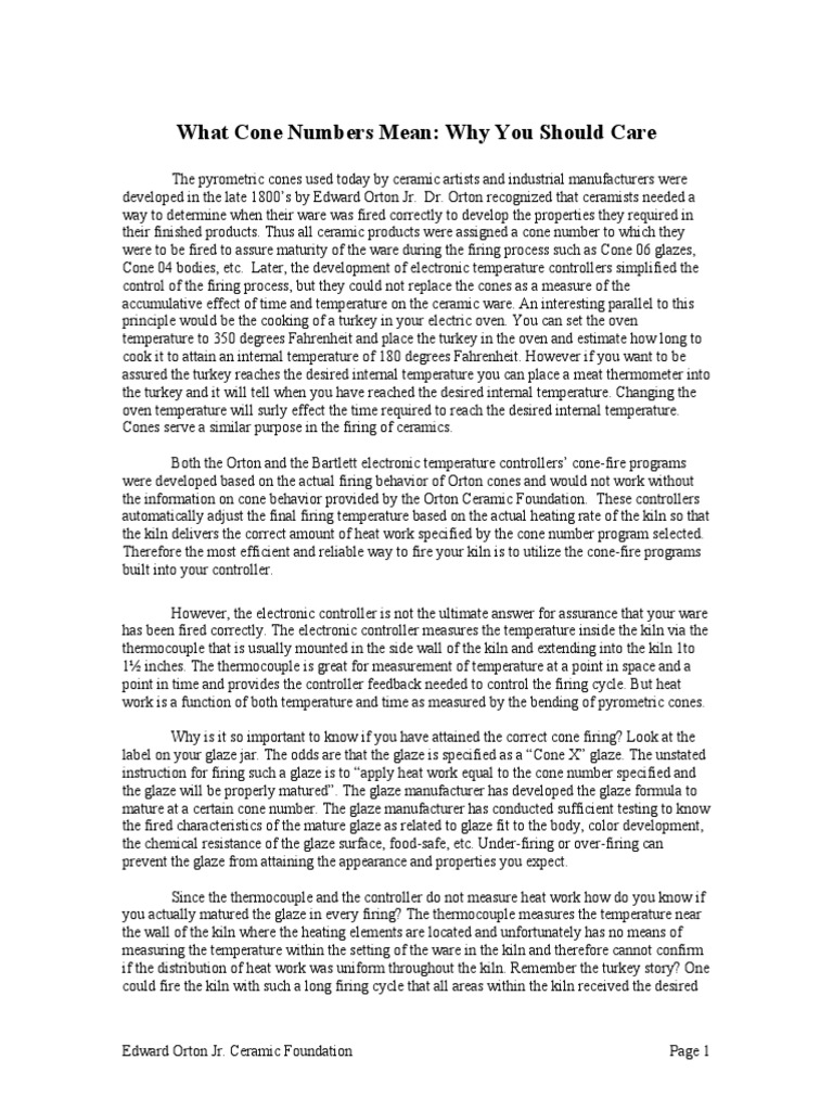 What Cone Numbers Mean Why You Should Care PDF