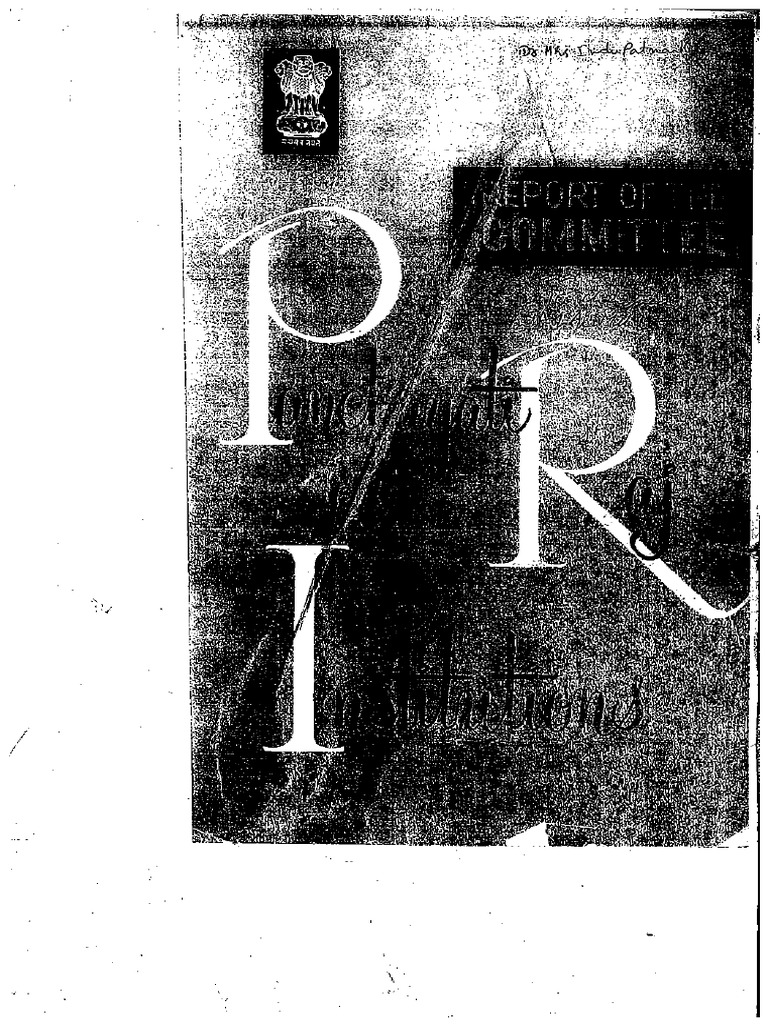 Ashok Mehta Committee Report on Panchayat Raj 1978