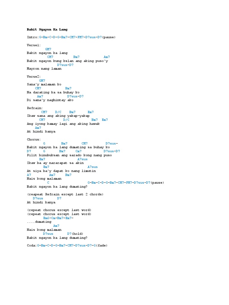 Bakit Ngayon Ka Lang Pdf