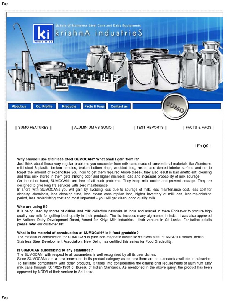 FaqsMilk Cans Dairy Farm Equipments Dairy Stainless Steel