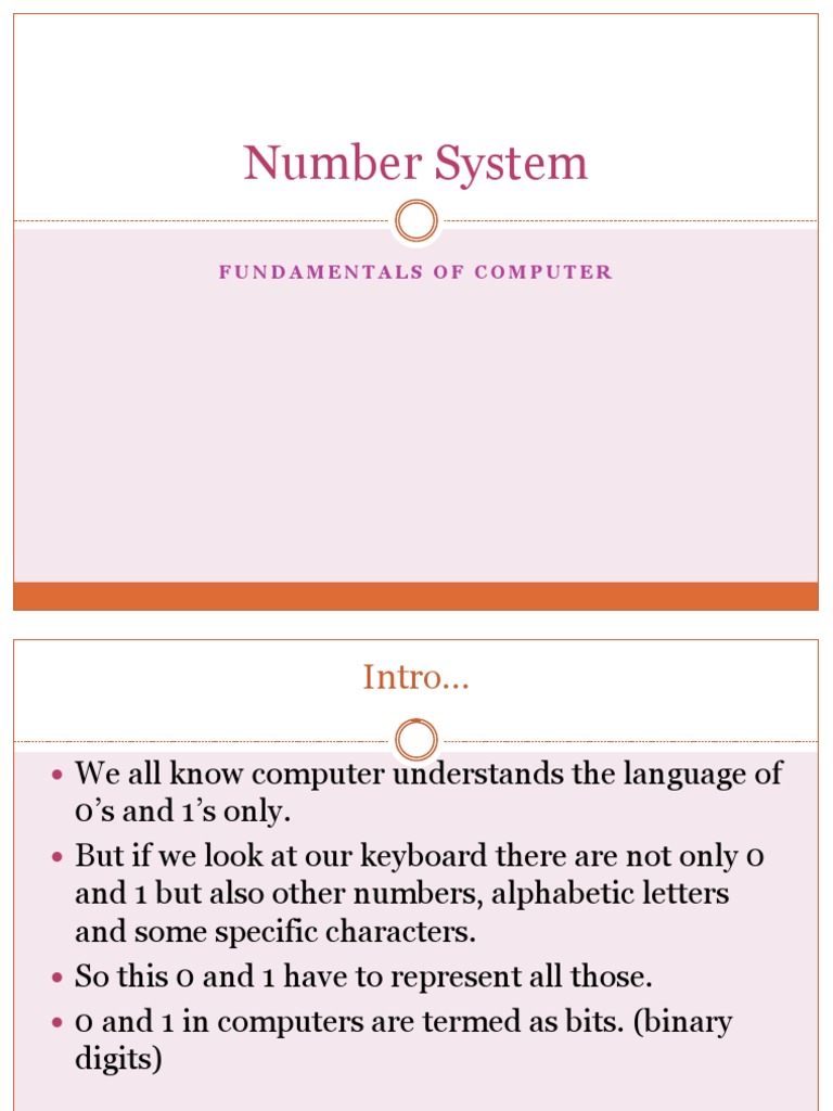 Number System: Fundamentals of Computer | PDF | Naming Conventions ...