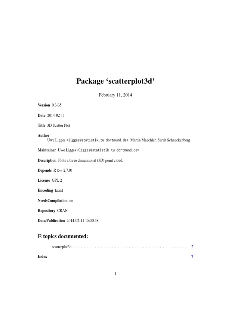 Scatter Plot 3 D Pdf Parameter Computer Programming Cartesian