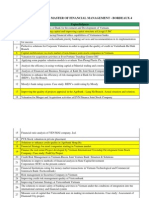 Master of Financial Management Thesis Topics