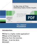 In The Line of Fire:: Owasp Appsec DC