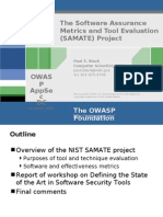 The Software Assurance Metrics and Tool Evaluation (SAMATE) Project