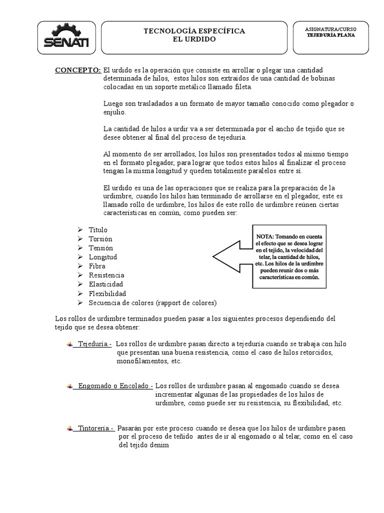 El Urdido | PDF | Telar | Textiles