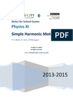 Physics XI: Simple Harmonic Motion