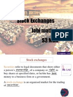 Stock Exchanges Jobi Mathai S3 Mba