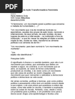 Os Sentidos da Ação Transformadora Feminista 