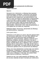 Feminismo como pensamento da diferença