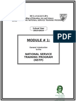 Module # 1:: National Service Training Program (NSTP)