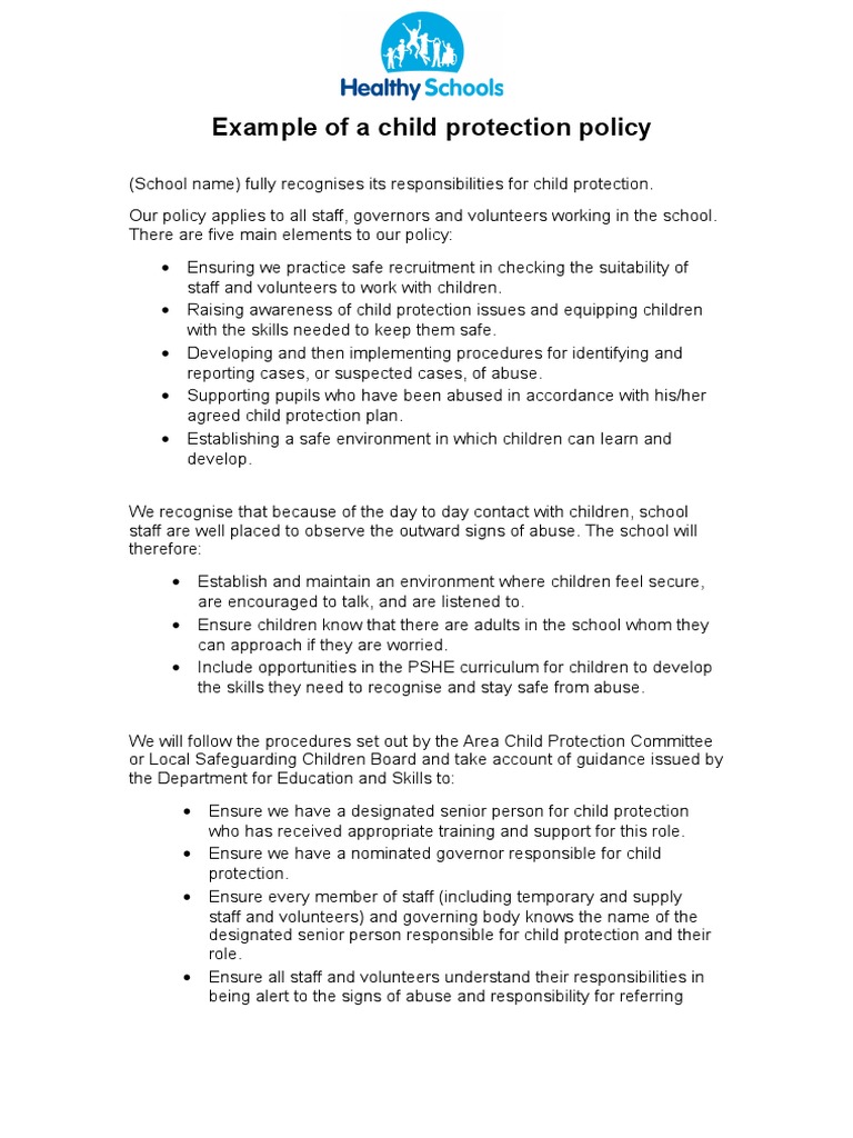 essay on child protection policy
