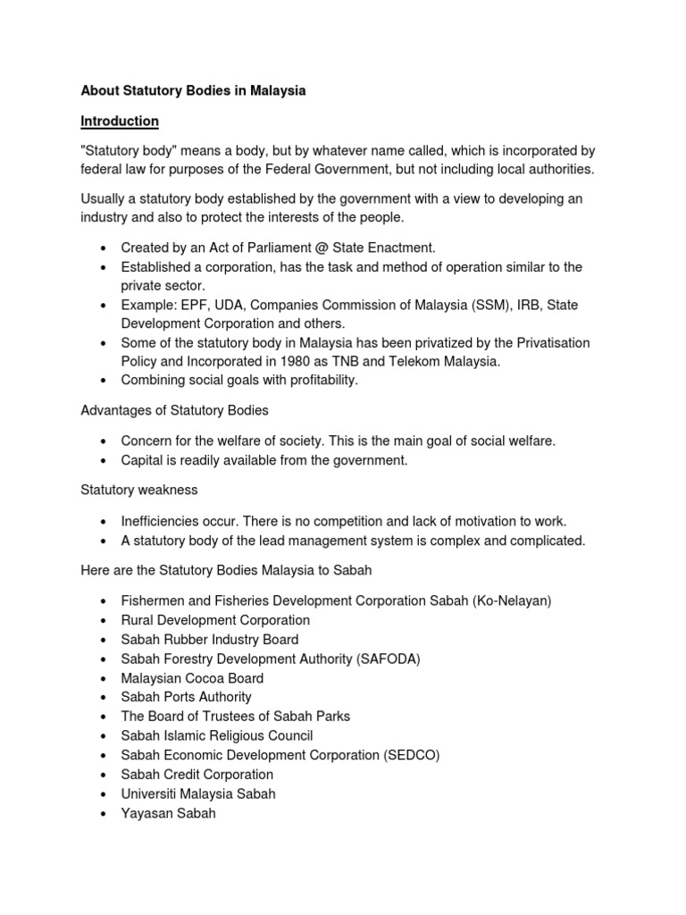PAD 102 ASG 1 Statutory Bodies in Malaysia PDF