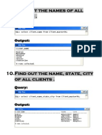 Find Out The Names of All Clients .: Query