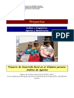 Análisis de agentes y beneficiarios proyecto desarrollo rural Altiplano peruano
