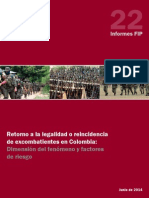 Reincidencia de Los Excombatientes