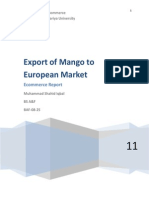 Report On Mango Expotr To EU Markets
