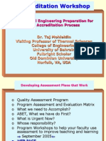 Accreditation Workshop: Mechanical Engineering Preparation For The Accreditation Process
