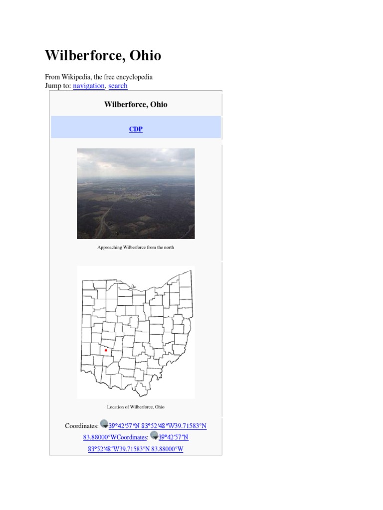 Wilberforce, Ohio PDF North America The United States