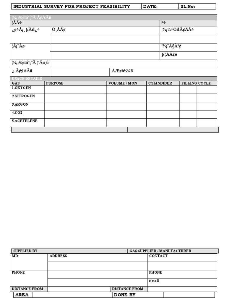 Industrial Project Feasibility Survey | PDF