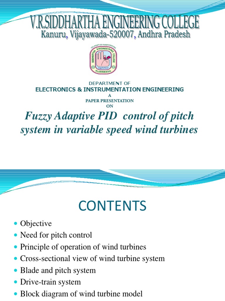Fuzzy PID Control for Wind Turbine Pitch | PDF | Wind Power | Wind Turbine