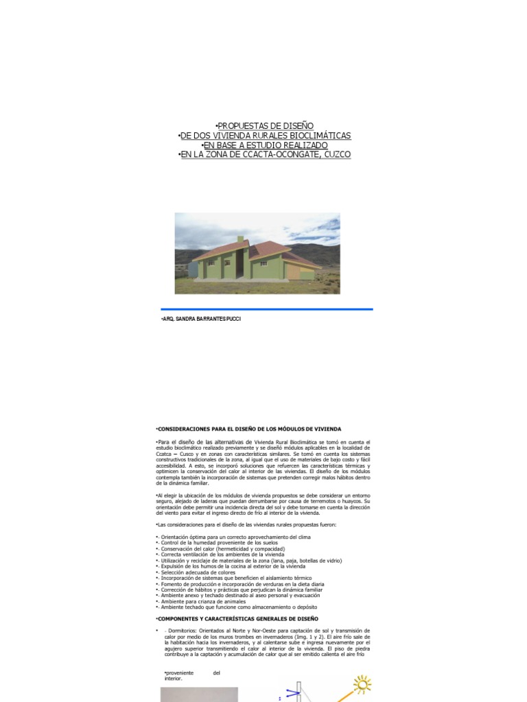 Proyecto Vivienda Rural Bioclimatica en Puno | PDF | Ingeniería de ...