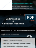 Understanding of Automation Framework: A Storehouse of Vast Knowledge On Software Testing and Quality Assurance