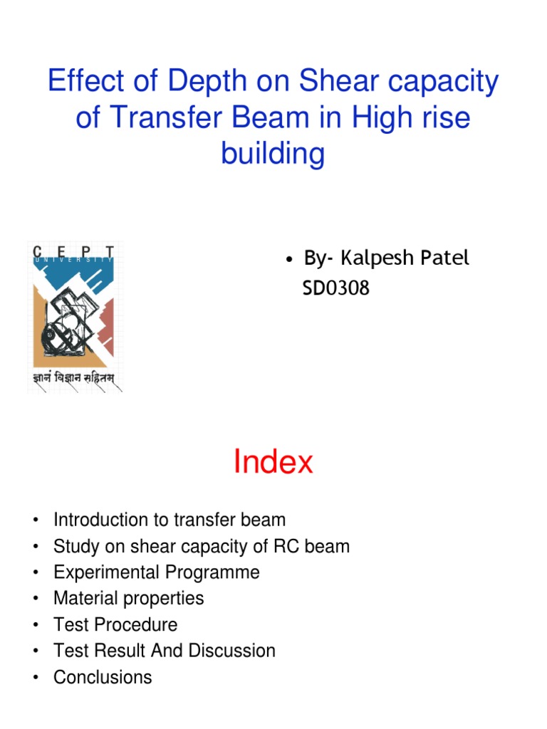 Effect of Depth On Shear Capacity of Transfer Beam in High Rise ...