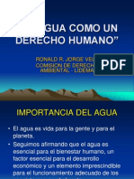 El Agua Como Un Derecho Humano