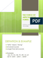 (q3) The Force of Articulation-Fortis
