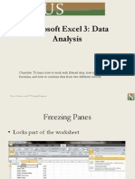 Microsoft Excel 3: Data Analysis