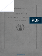 Analele Academiei Române. Memoriile Secţiunii Istorice. Seria 3. Tomul 01 (1923)