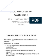 Basic Principles of Assessment