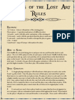 Rules For Raiders of The Lost Art