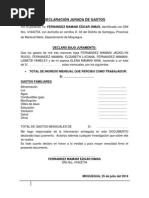 Declaracion Jurada de Ingresos MODELO PERU | PDF | Negocios | Derecho