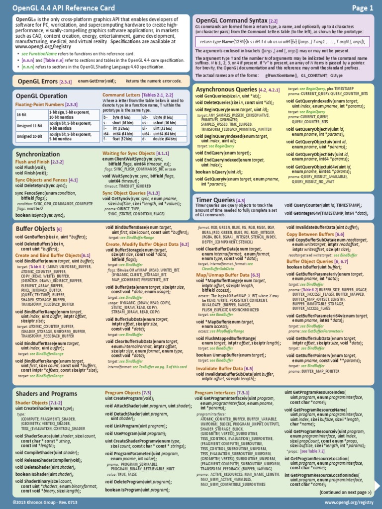 Opengl Command Syntax: See Functionname | PDF