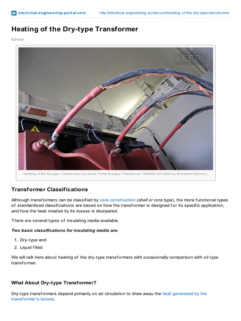 Heating - of Dry Type Transformer | PDF | Transformer | Insulator ...