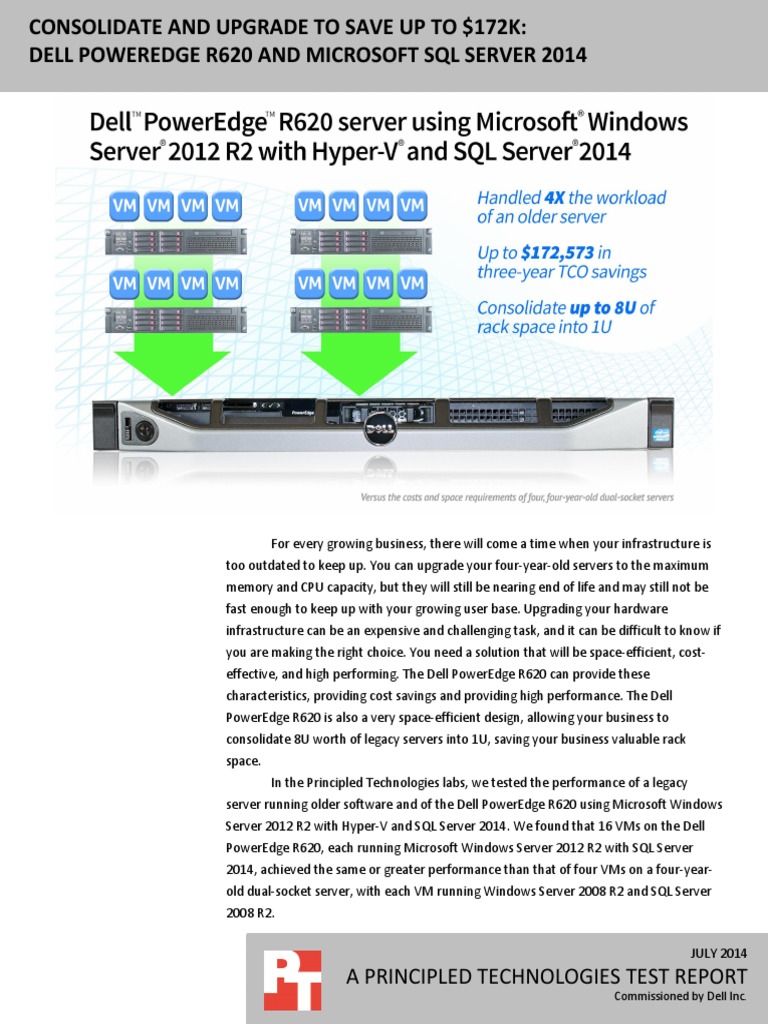 Consolidate and Upgrade To Save Up To $172K: Dell PowerEdge R620 and ...