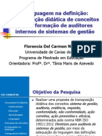 A Linguagem Na Definição - Transposição Didática de Conceitos