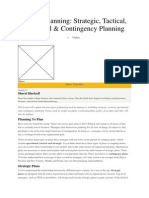 Types of Planning