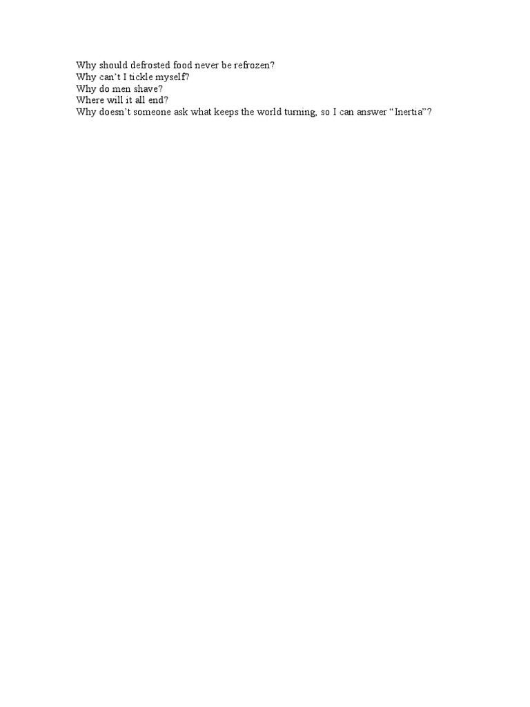 Why Should Defrosted Food Never Be Refrozen PDF