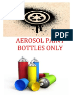 Aerosol Paint Bottles Only