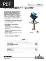 Two-Wire Radar Level Transmitter: Rosemount 5400 Series